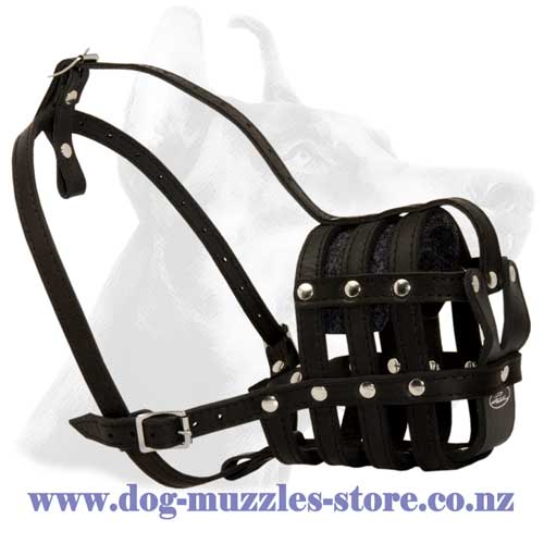 Leather dog muzzle basket like style