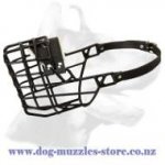 Black Rubber Covered Cage-Like Dog Muzzle