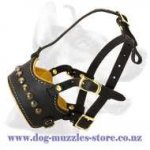 Royal Studded Leather Dog Muzzle