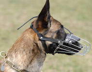 Belgian Malinois Basket Muzzle - Cage Wire Dog Muzzle For Belgian Malinois