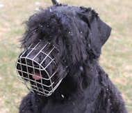 Black Russian Terrier Basket Muzzle - Cage Wire Dog Muzzle For Black Russian Terrier