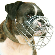 Boxer Basket Muzzle - Cage Wire Dog Muzzle For Boxer