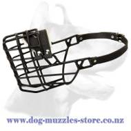 Black Rubber Covered Cage-Like Dog Muzzle