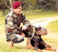 Doberman Leather dog muzzle - dog training muzzle